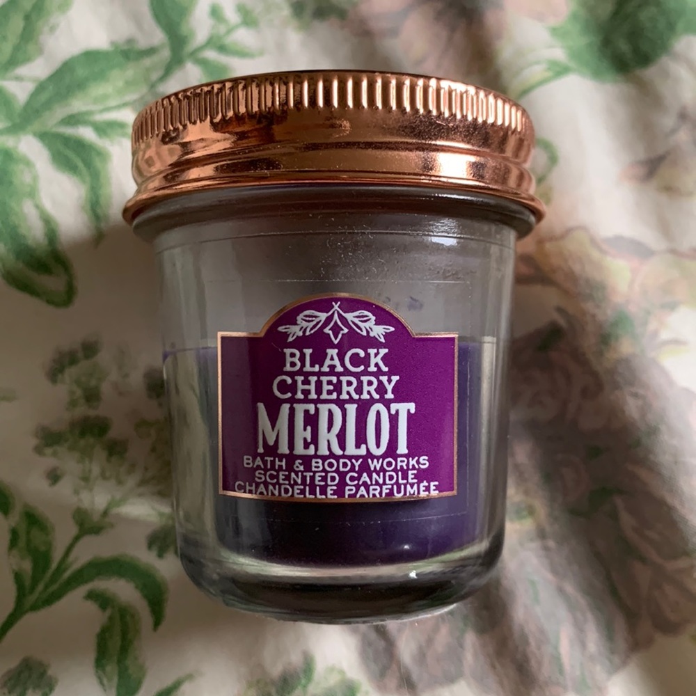 Black Cherry Merlot Bath & Body Works Single Wick Mini Candle